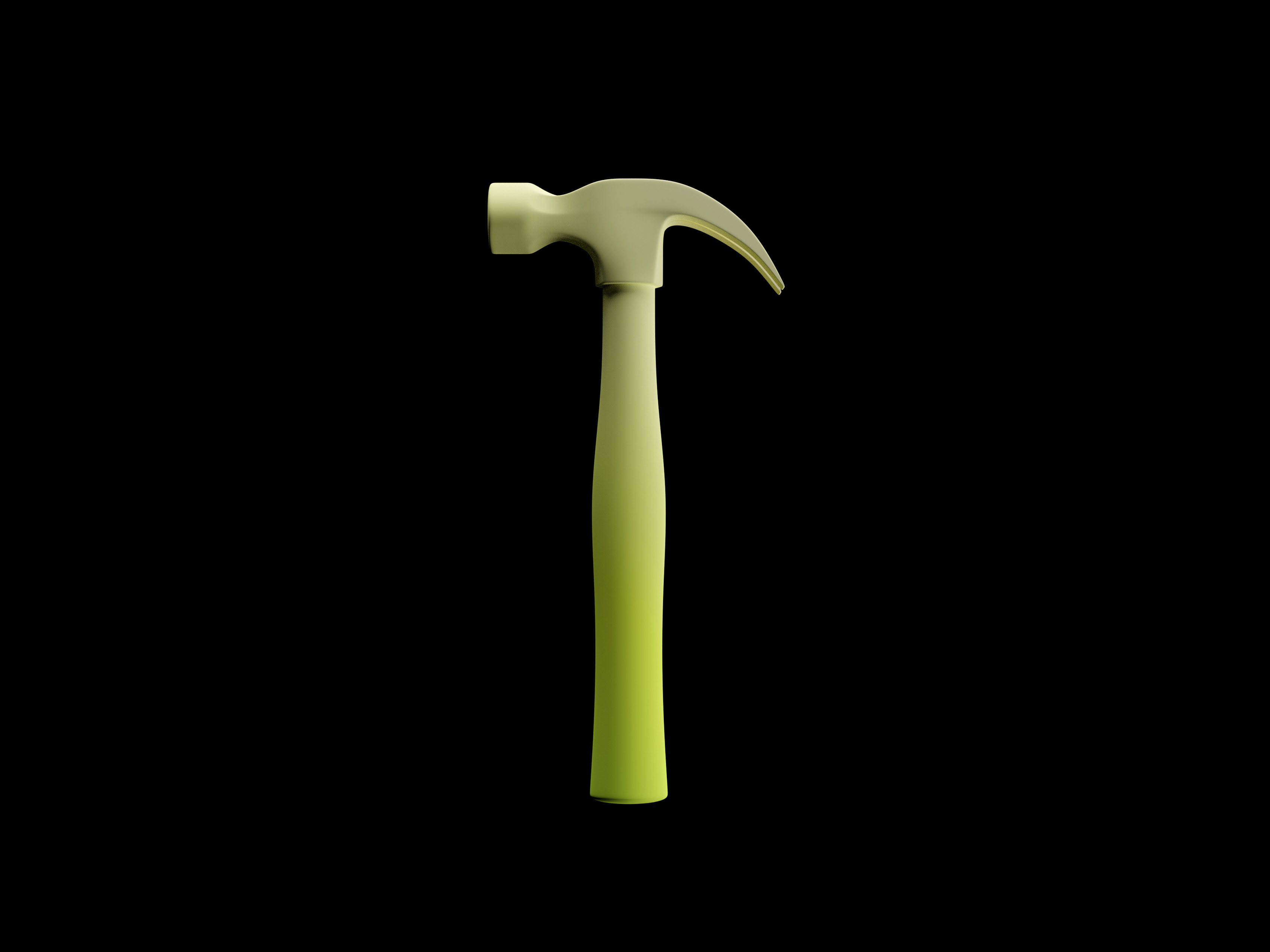 3D rendered hammer